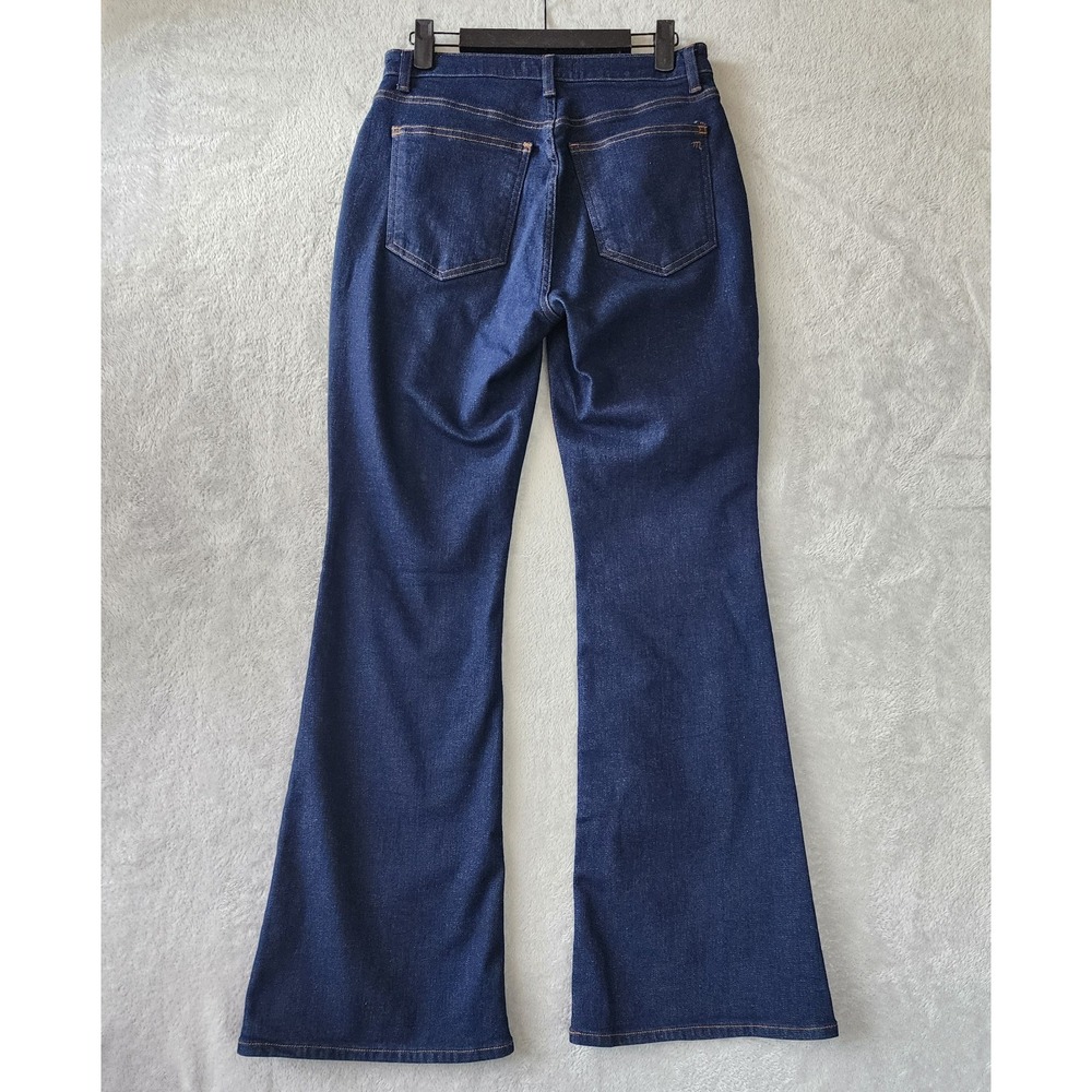 Madewell Jeans Womens Size 27 Petite Flare Curvy Stretch Dark Blue Wash 27P - Picture 7 of 14